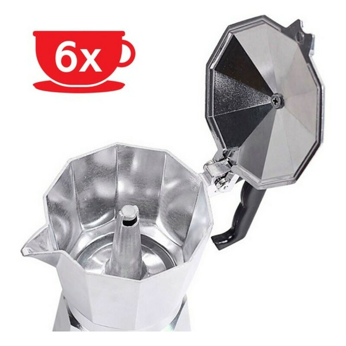 Italian Coffee Pot Haeger Moka Aluminium