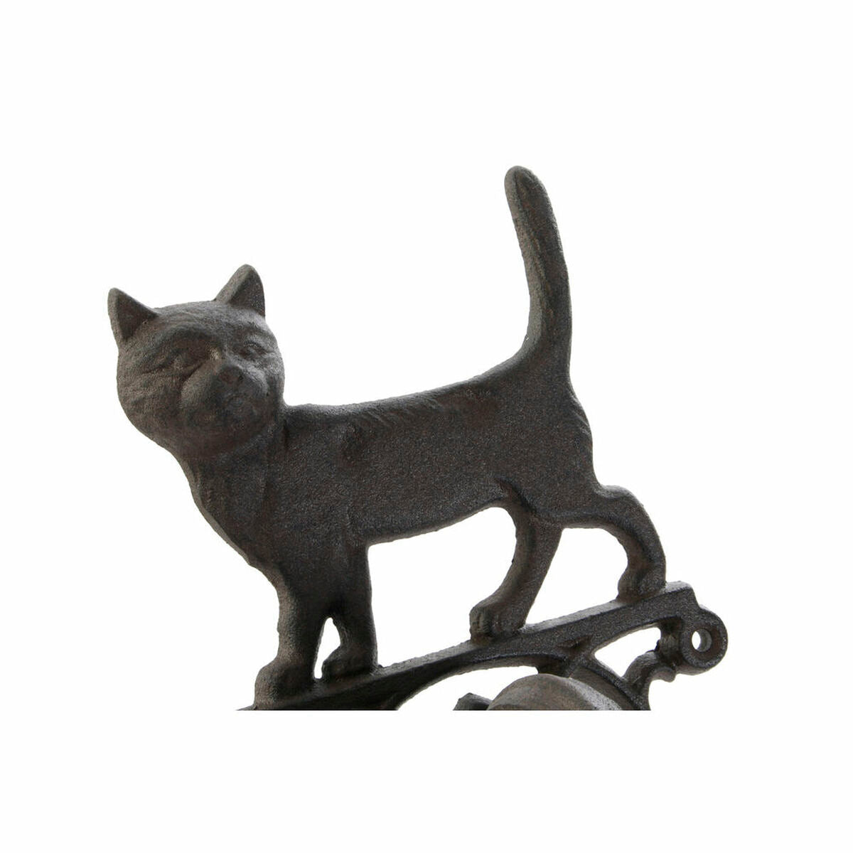 Sino DKD Home Decor Gato Cão Castanho Catanho escuro Corda Ferro 14 x 15 x 24 cm (2 Unidades)
