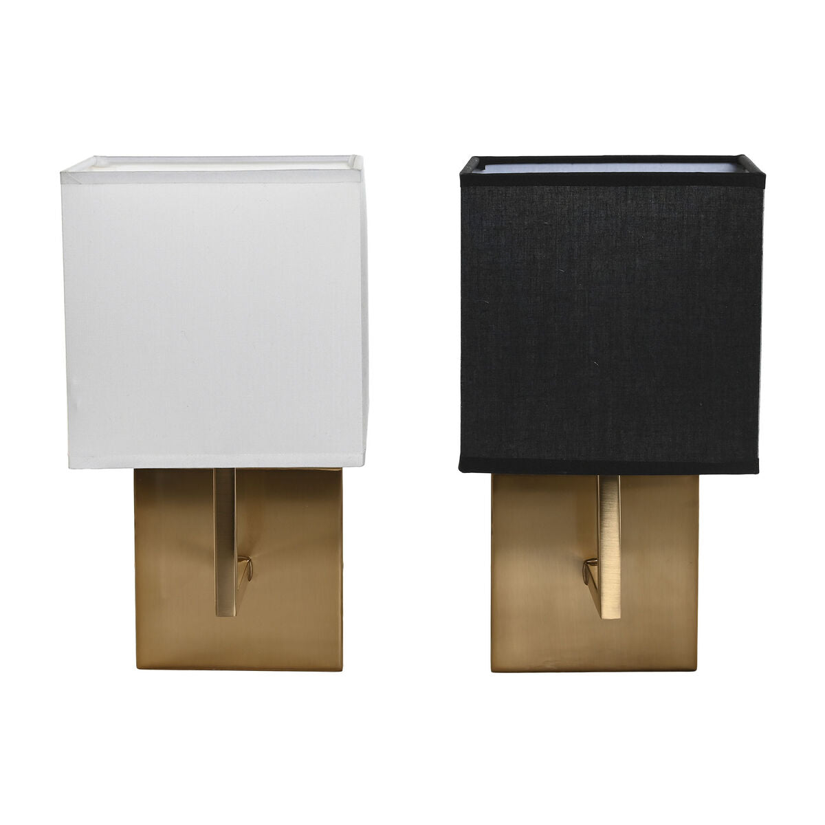Lámpara De Pared Cristal Y Metal – Color Negro Dorado, 220V, 50W, 2 Bombillas E27 (30 X 18 X 22 Cm)