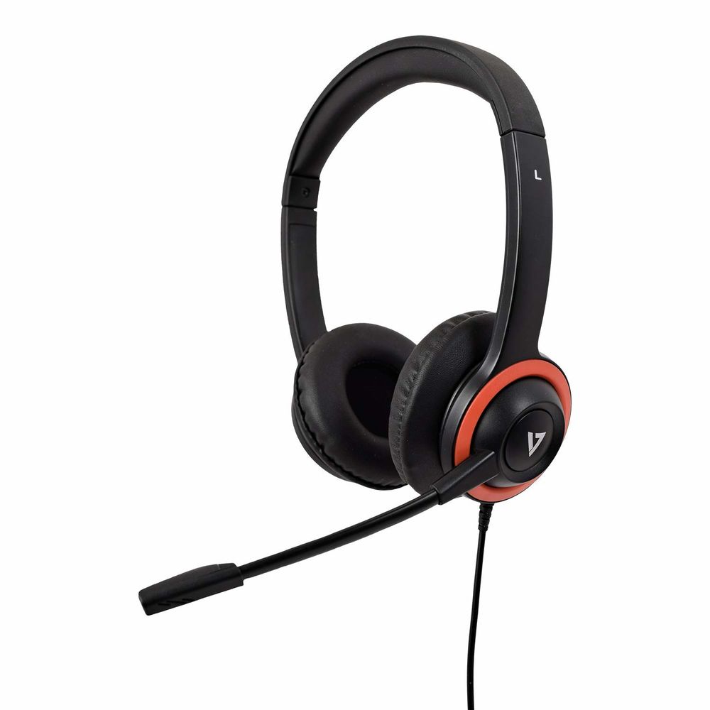 Auriculares com microfone V7 HA530E               Preto