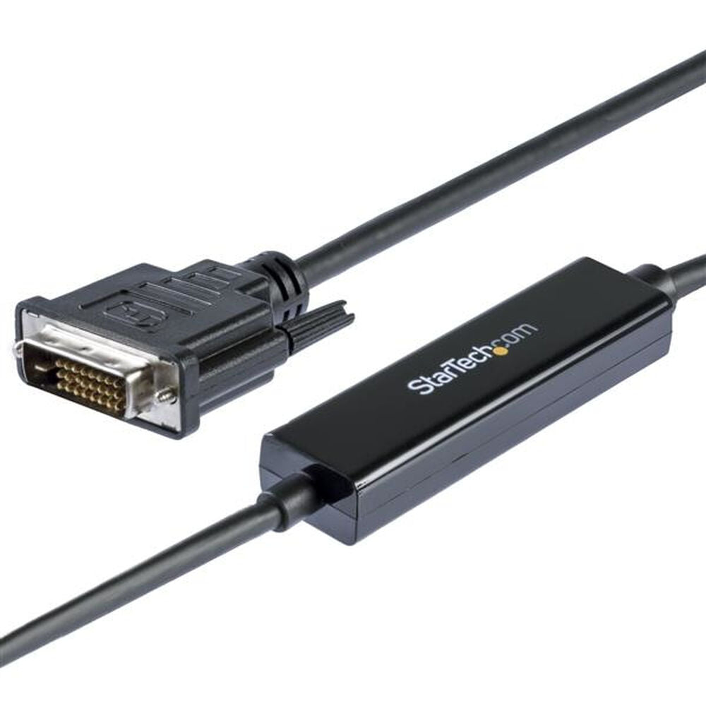 Cabo USB C para DVI-D Startech CDP2DVIMM1MB         Preto 1 m