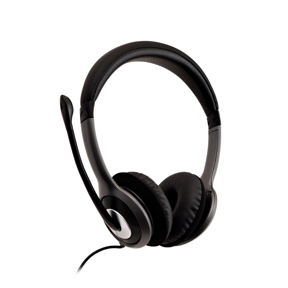 Auriculares com microfone V7 HU521-2EP            Preto