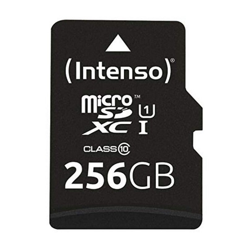 Cartão de Memória Micro SD com Adaptador INTENSO 3423492 256 GB Preto