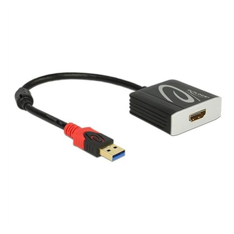 Adaptador USB 3.0 para HDMI DELOCK 62736 20 cm Preto