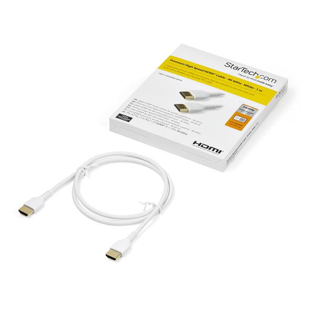 Cabo HDMI Startech RHDMM1MPW            4K Ultra HD 1 m Branco