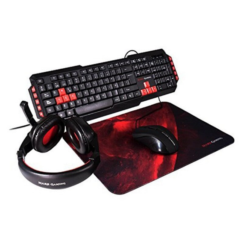 Pack Gaming Mars Gaming MRCP1 (4 Pcs) Red Black