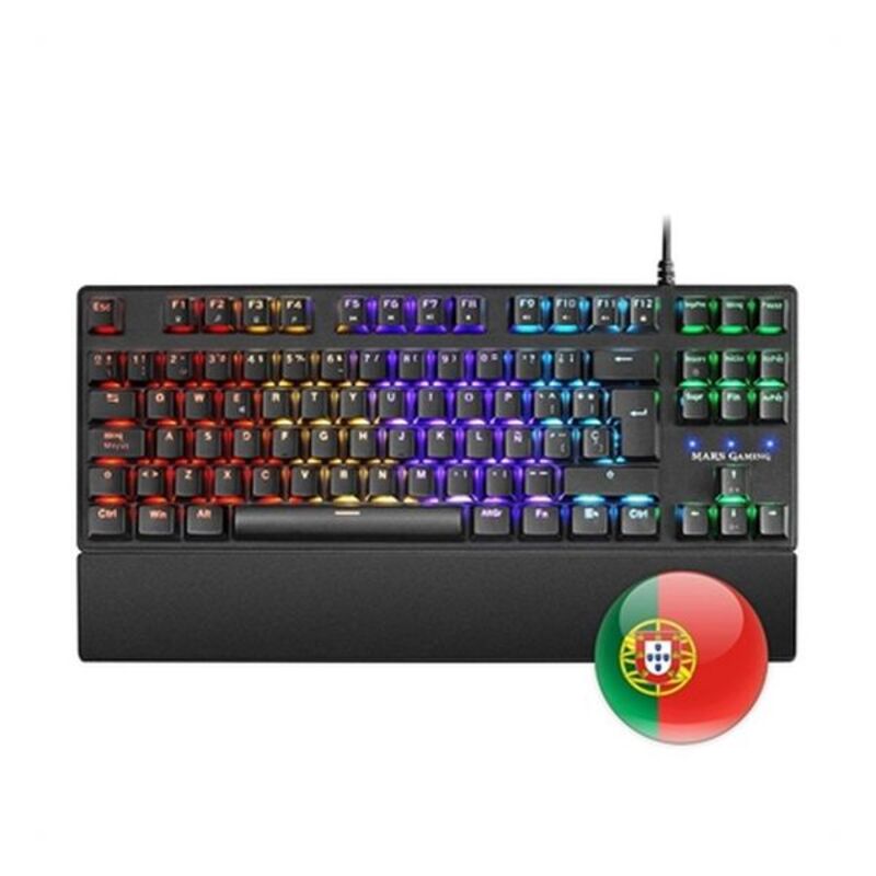 Teclado Gaming Mars Gaming MKXTKLR Preto