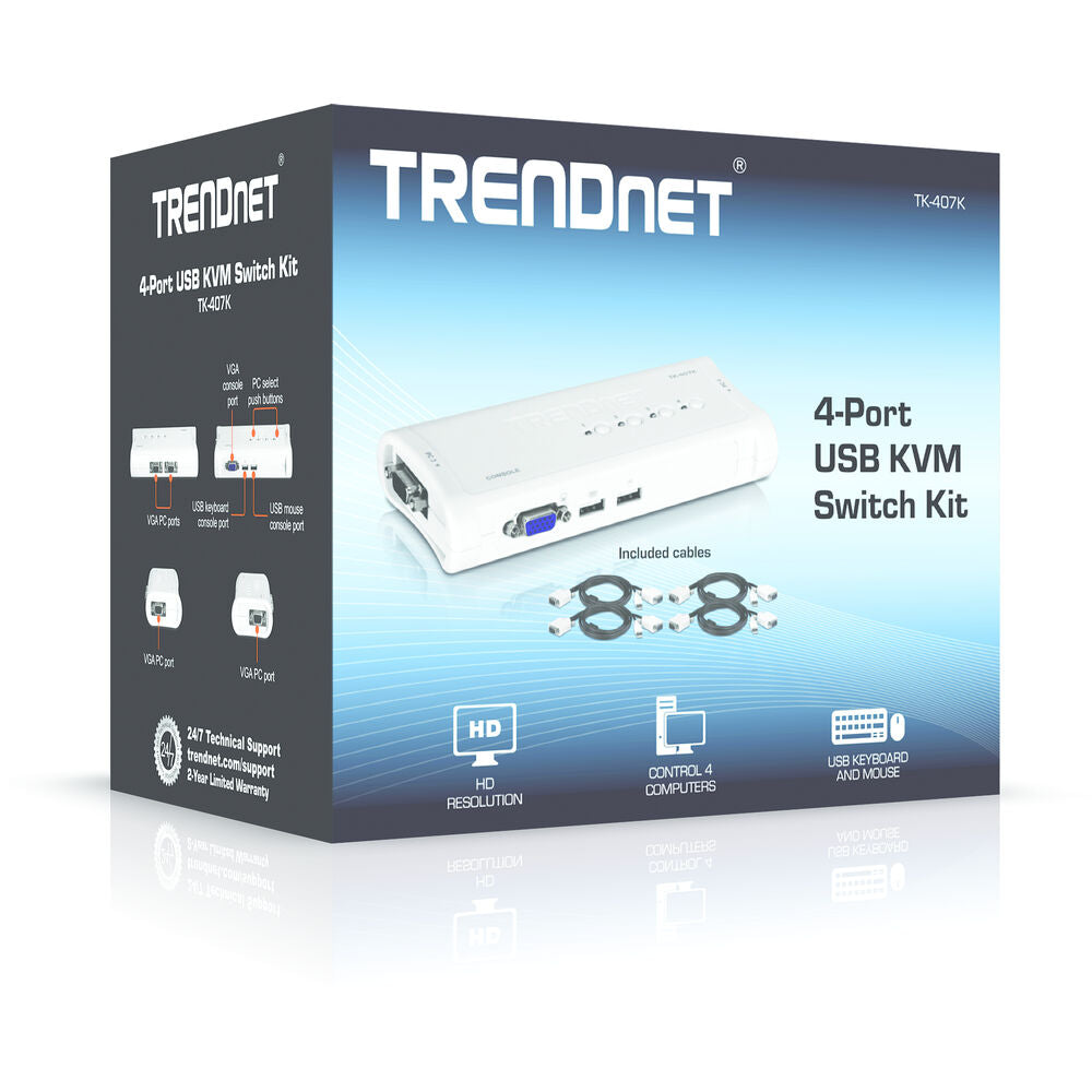 Switch KVM Trendnet TK-407K