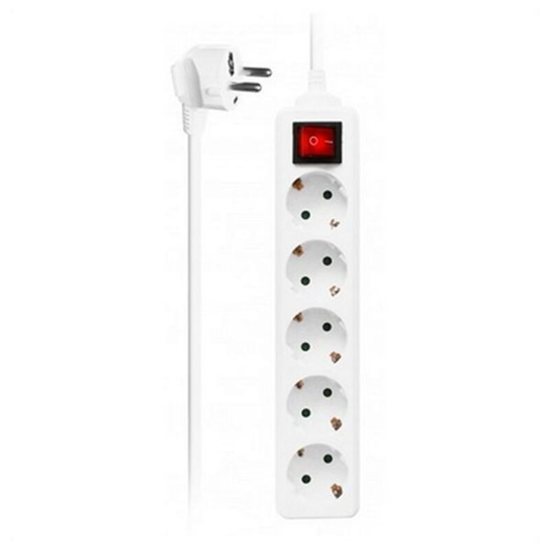 Extensão com 5 Tomadas com Interruptor Ewent EW3916 Schuko Branco (1,5 m)