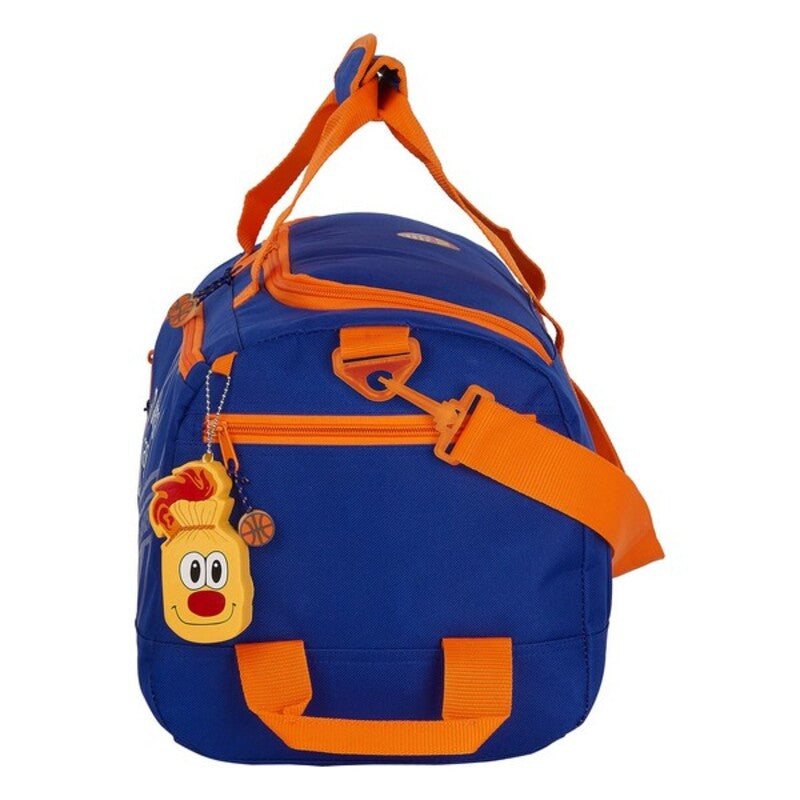 Saco de Desporto Valencia Basket Azul Laranja (50 x 25 x 25 cm)