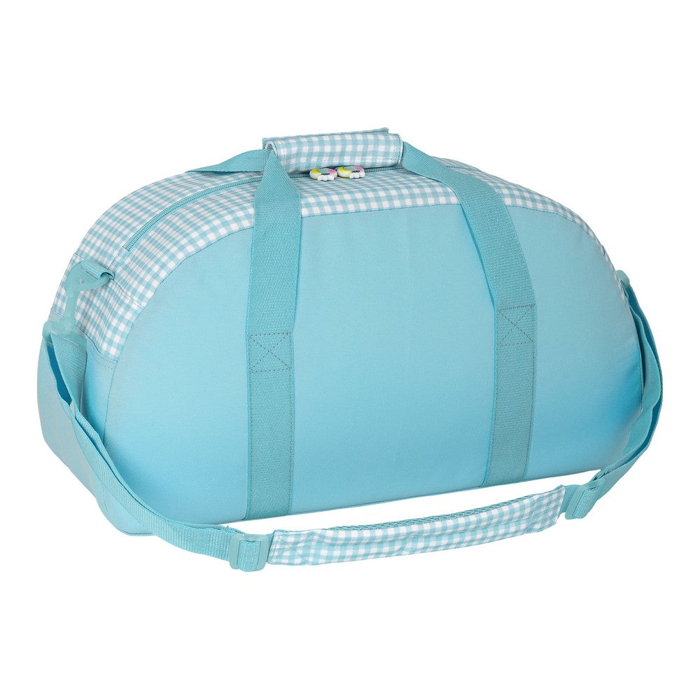 Saco de Desporto BlackFit8 Fly With Me Branco Azul celeste (50 x 26 x 20 cm)