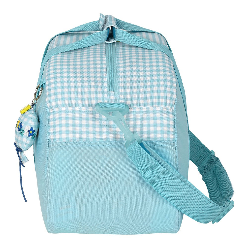 Saco de Desporto BlackFit8 Fly With Me Branco Azul celeste (50 x 26 x 20 cm)