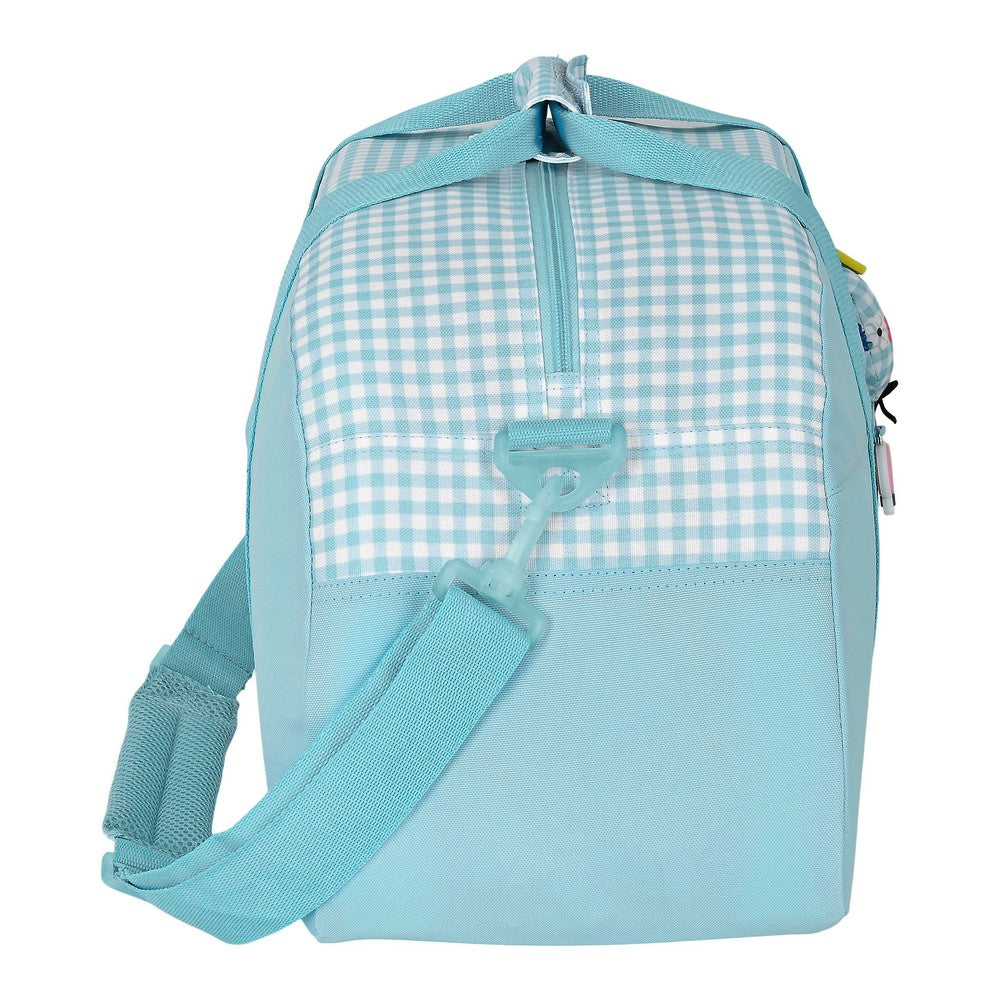 Saco de Desporto BlackFit8 Fly With Me Branco Azul celeste (50 x 26 x 20 cm)