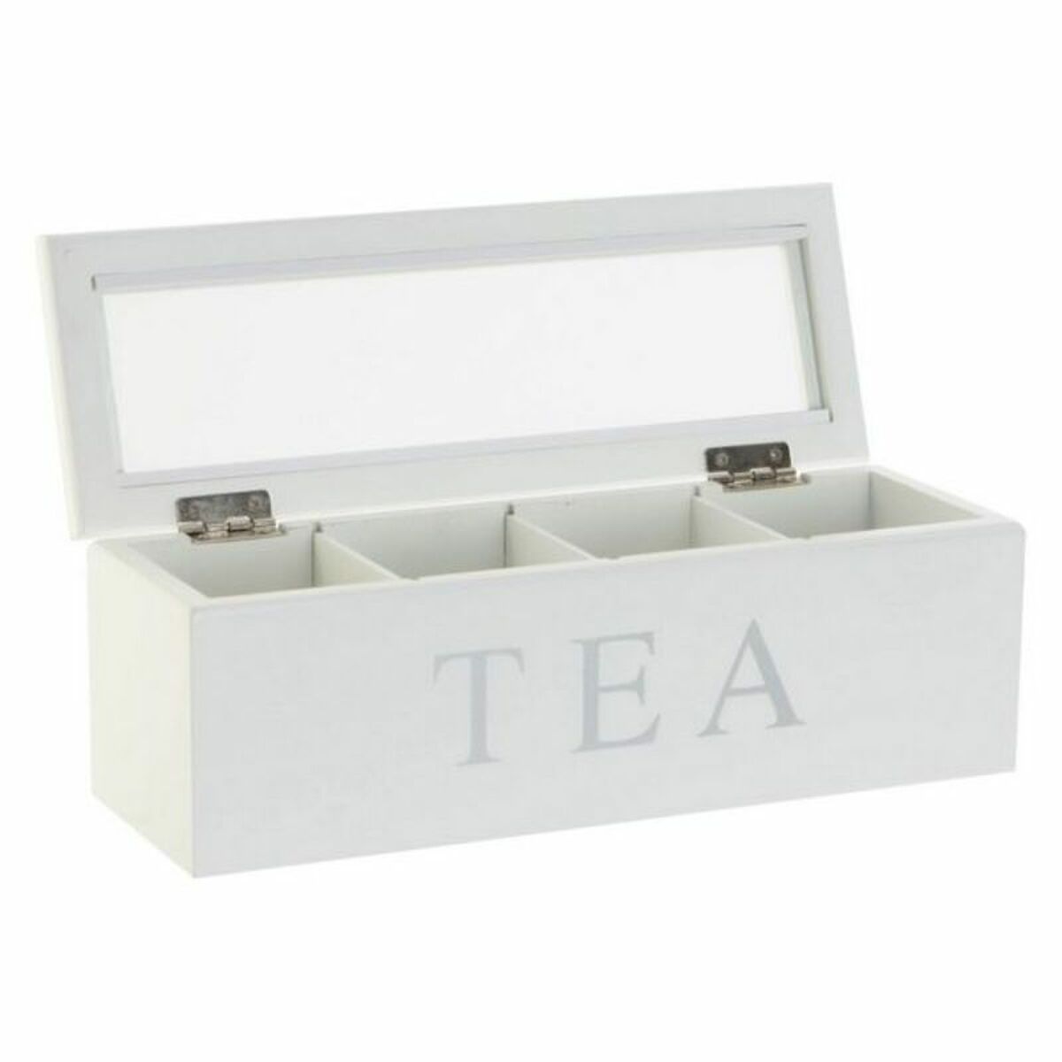 Box for Infusions DKD Home Decor Crystal White MDF Wood 26 x 9 x 9 cm