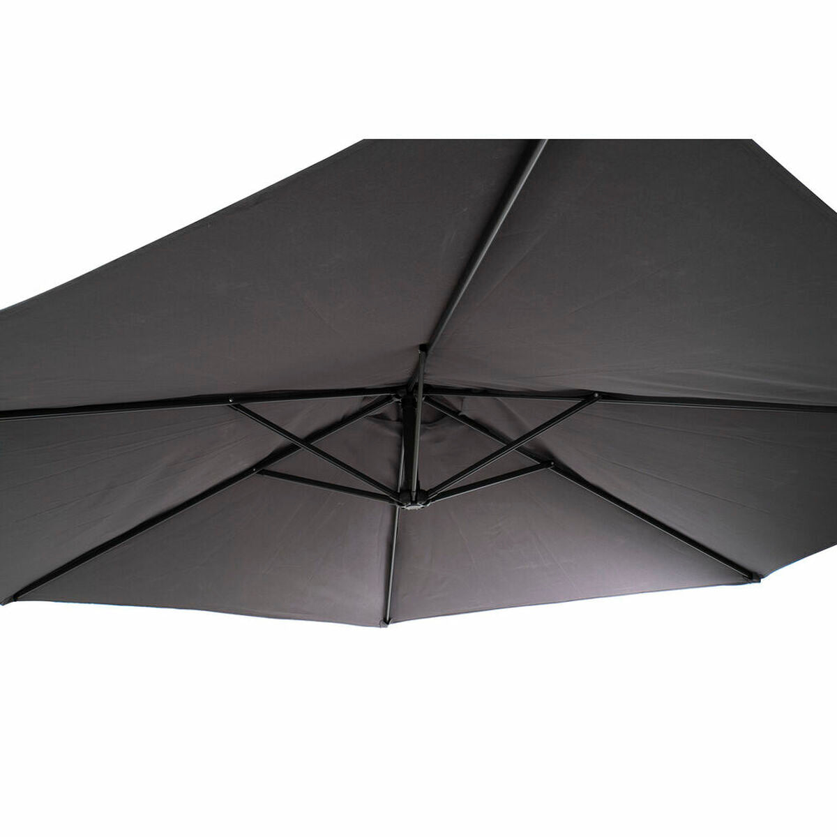 Parasol DKD Home Decor Cinzento Poliéster Aço (300 x 300 x 250 cm)