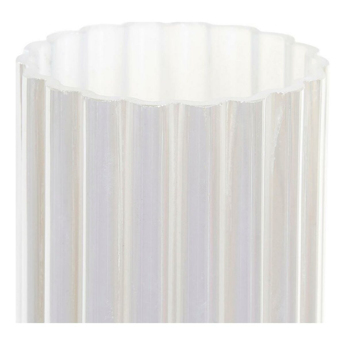 Vaso DKD Home Decor Cristal Branco 10 x 10 x 30 cm