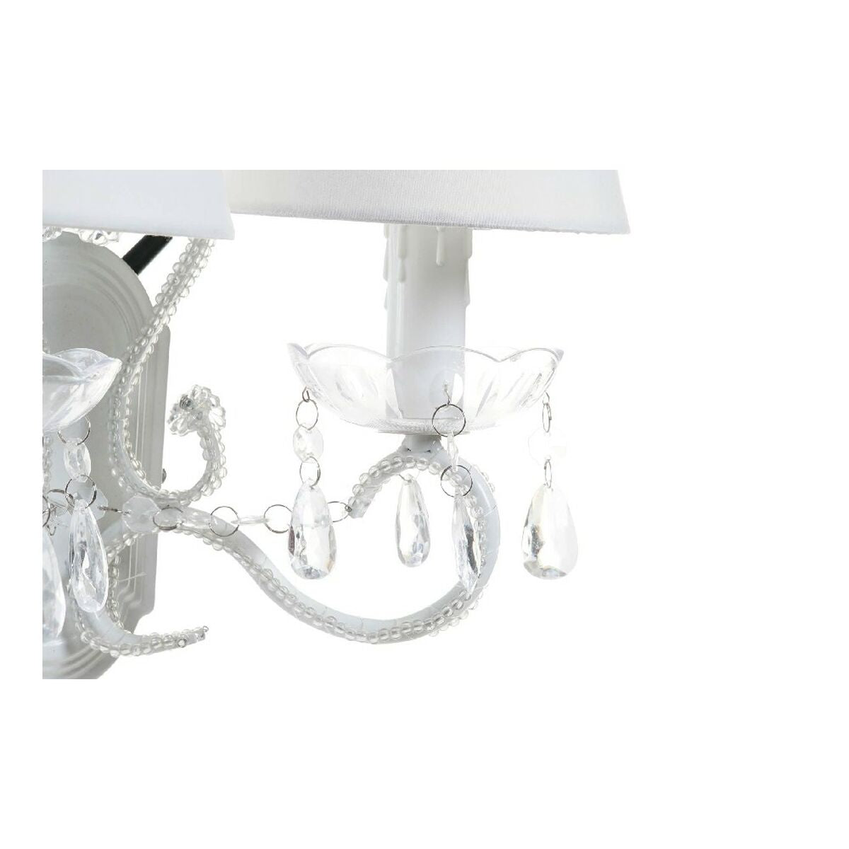 Candeeiro de teto DKD Home Decor Branco Transparente Poliéster Acrílico Metal 220 V 25W (32 x 21 x 42 cm)