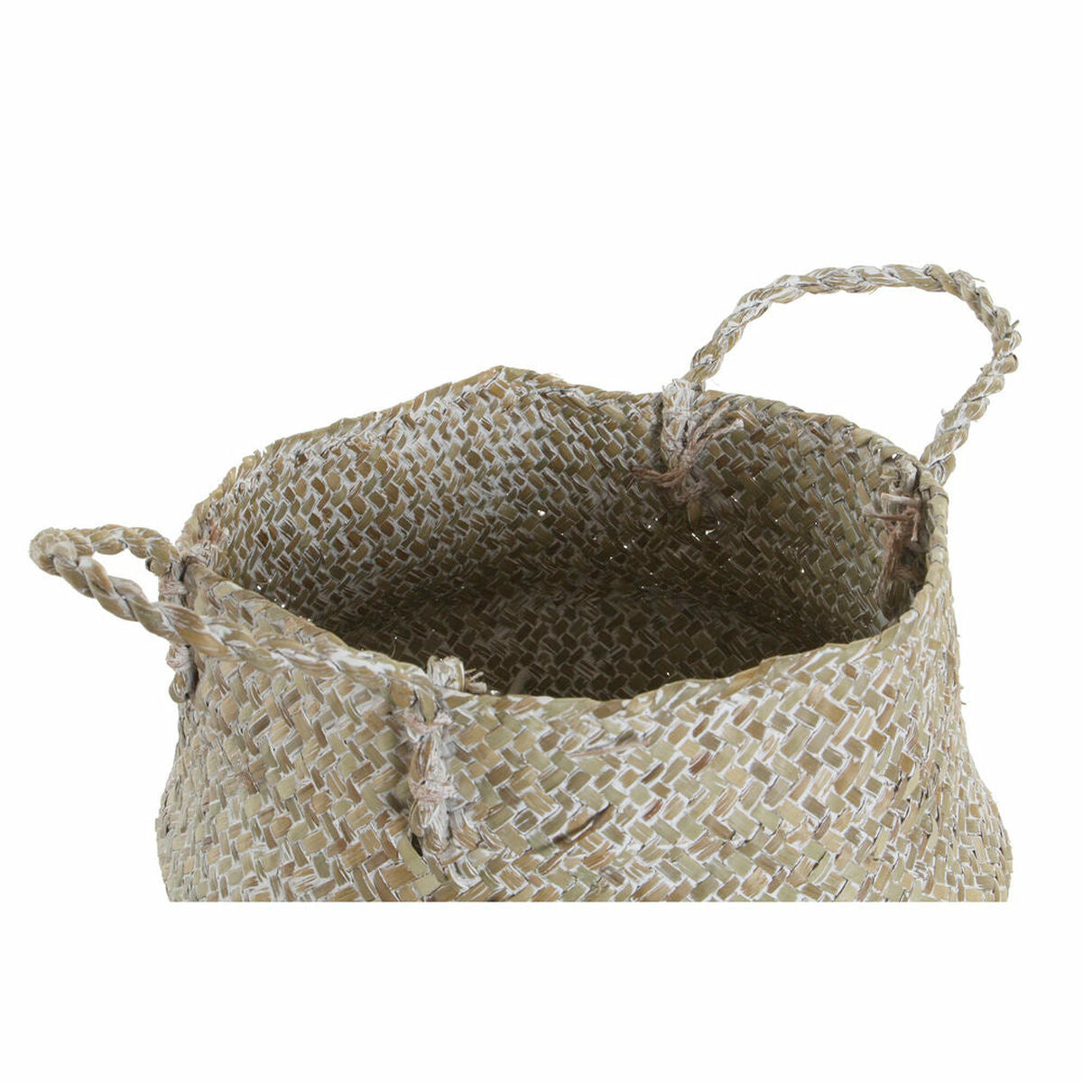 Cesta DKD Home Decor Natural Blanco 28 x 28 x 30 cm Boho