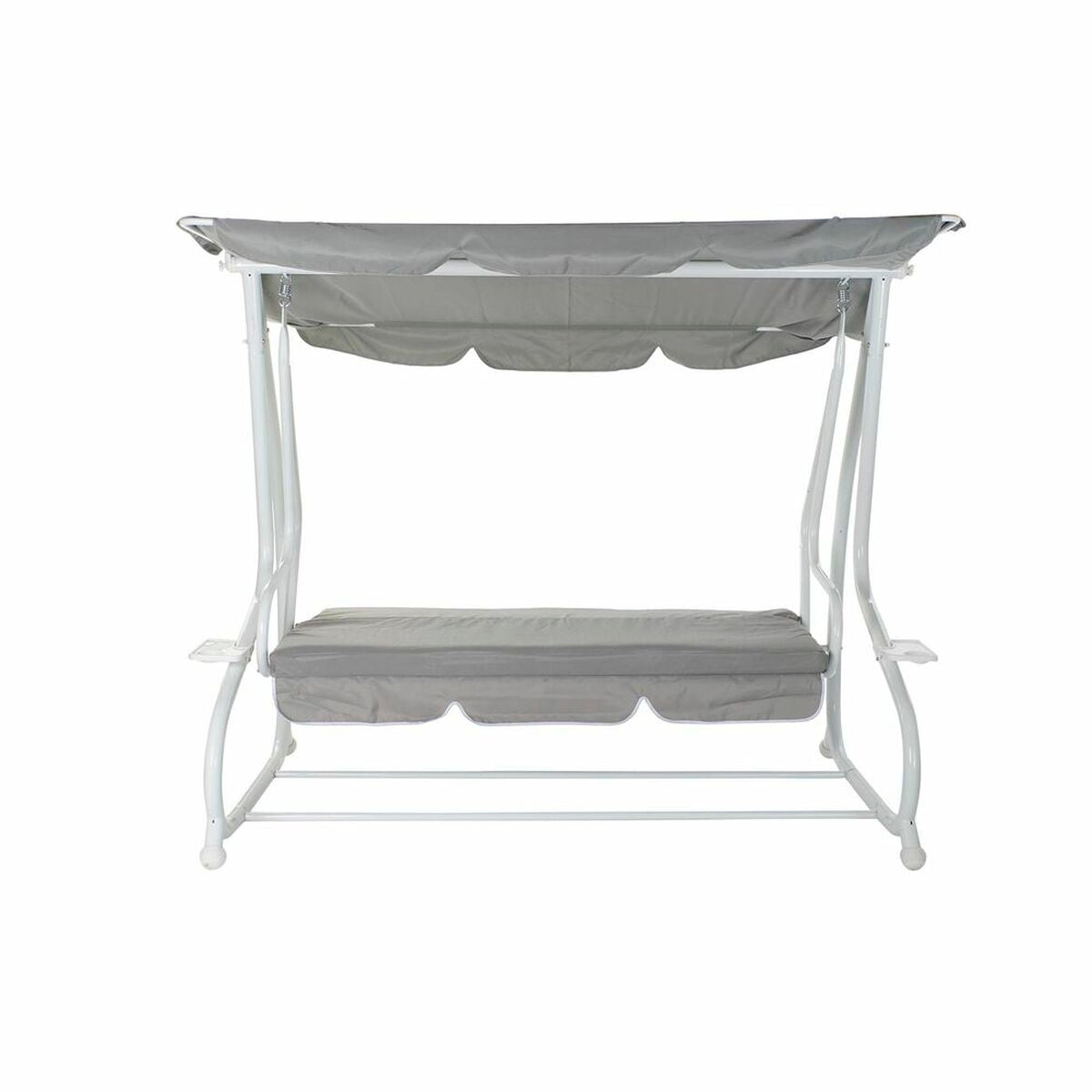 Bench DKD Home Decor Grey Swing Polyester Steel (210 x 120 x 167 cm)