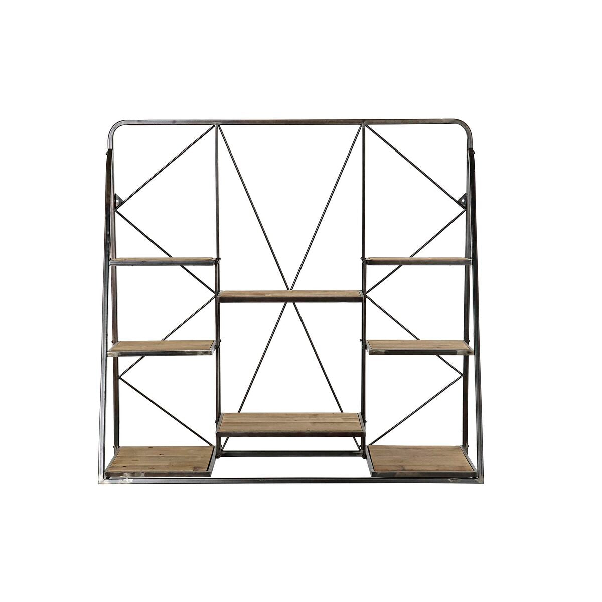 Shelves DKD Home Decor Natural Black Metal MDF (87,5 x 27 x 81,5 cm)