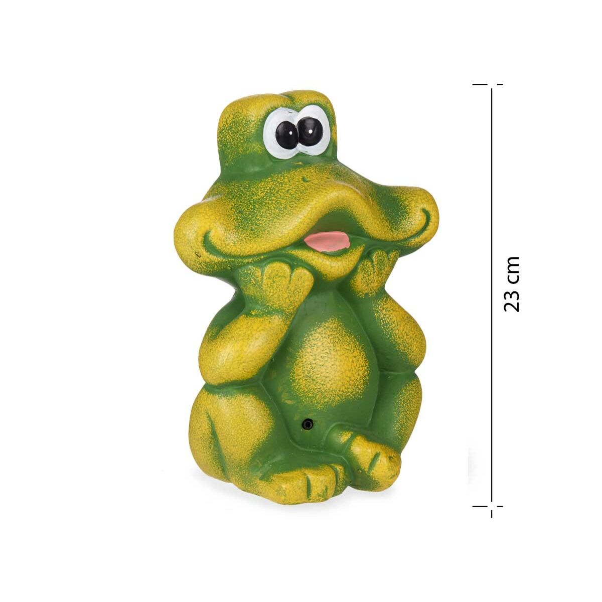 Decorative Garden Figure Frog Ceramic Green (12,5 x 22,5 x 16 cm)