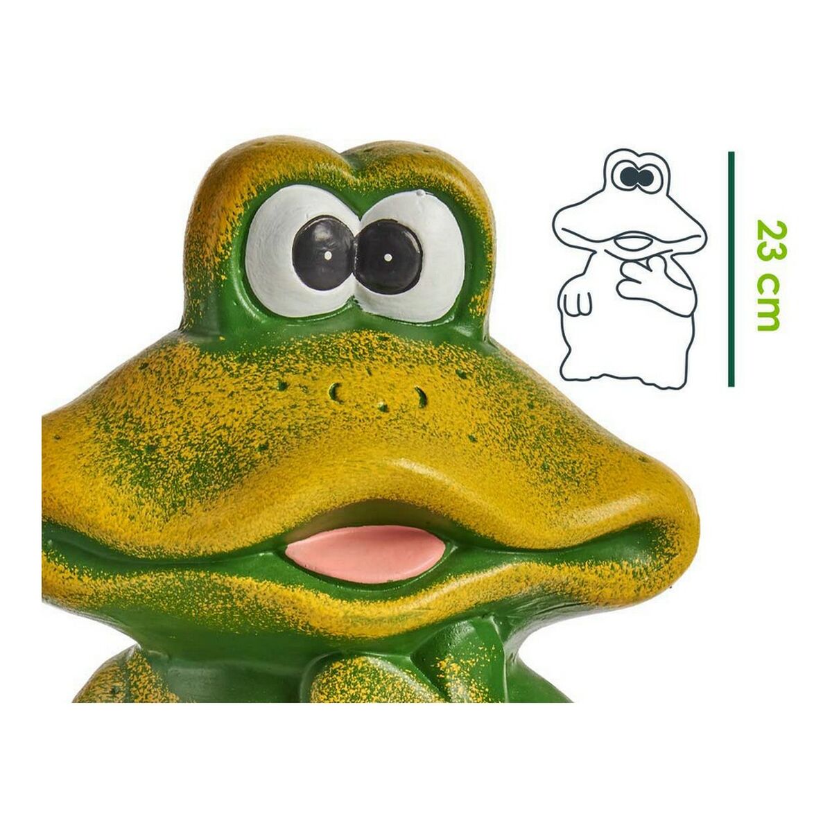 Decorative Garden Figure Frog Ceramic Green (12,5 x 22,5 x 16 cm)