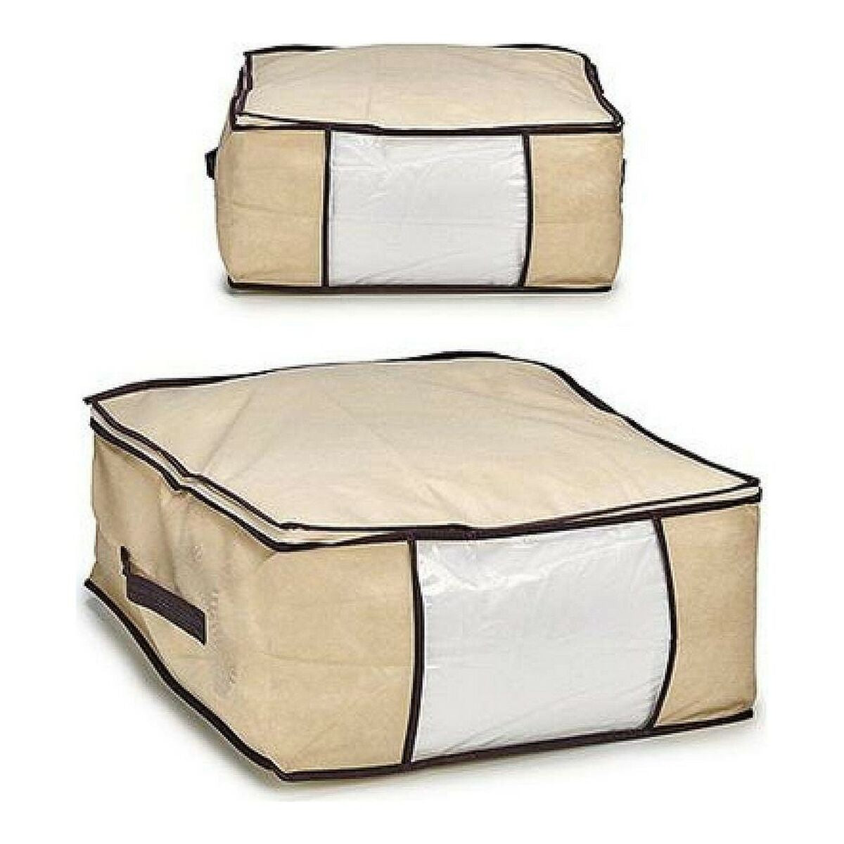 Caja de Almacenaje 8430852414618 Beige Marrón Transparente 40 L 45 x 20 x 45 cm