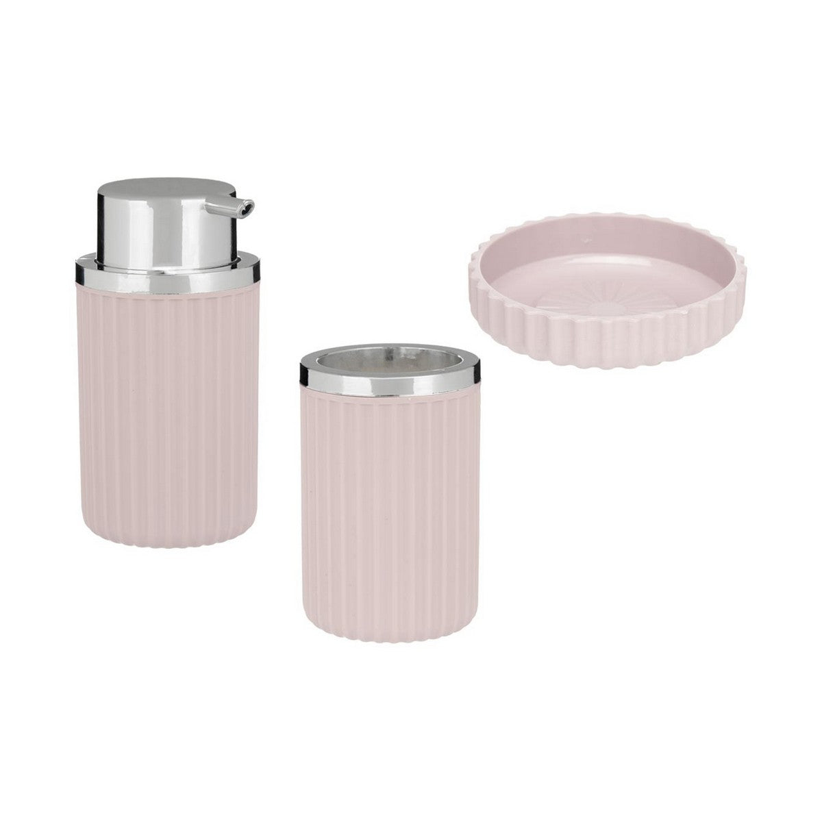 Set de Baño Rosa Plástico