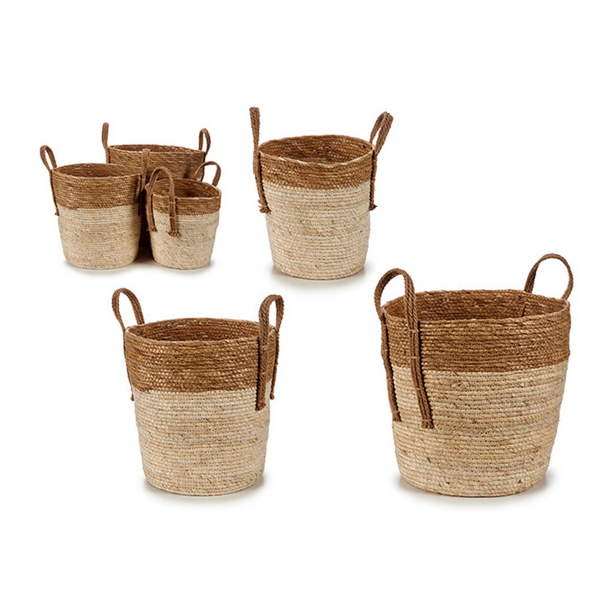 Set of Baskets Natural Brown 25 L 15 L Natural brown (3 pcs)