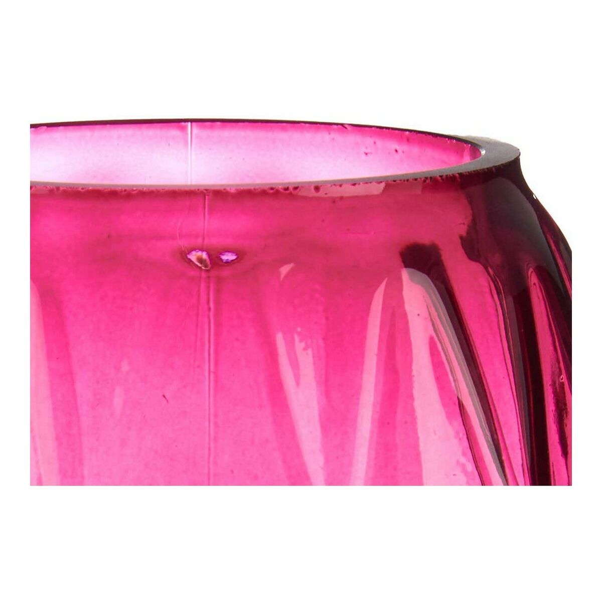 Vaso Losangos 13,5 x 19 x 13,5 cm Cristal Cor de Rosa