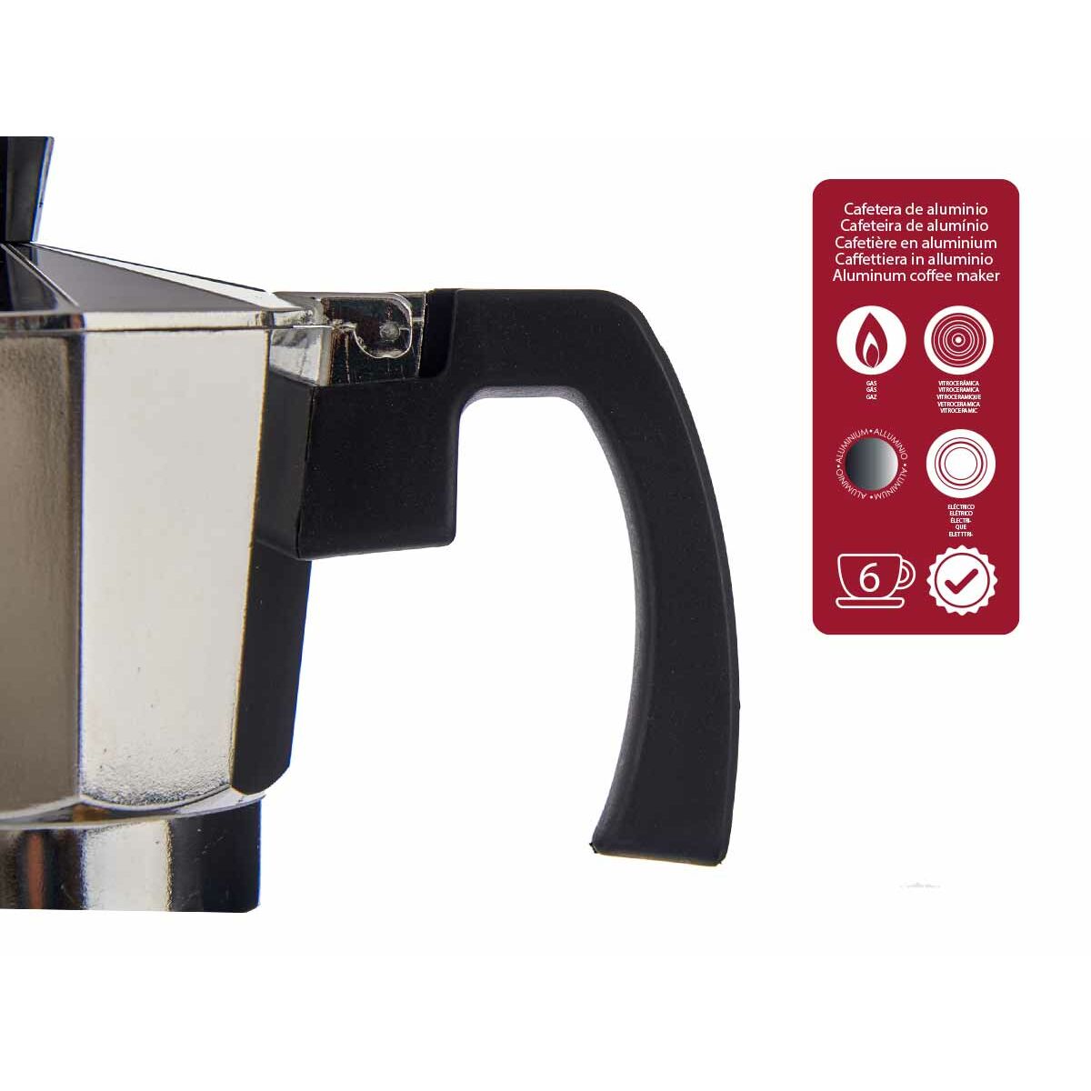 Cafetera Italiana Aluminio 300 ml