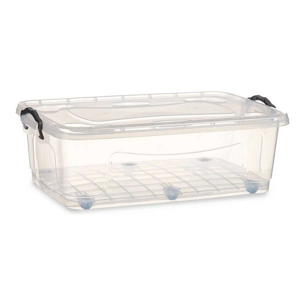 Caja de Almacenaje Con ruedas 40 x 20,5 x 63 cm Transparente 30 L