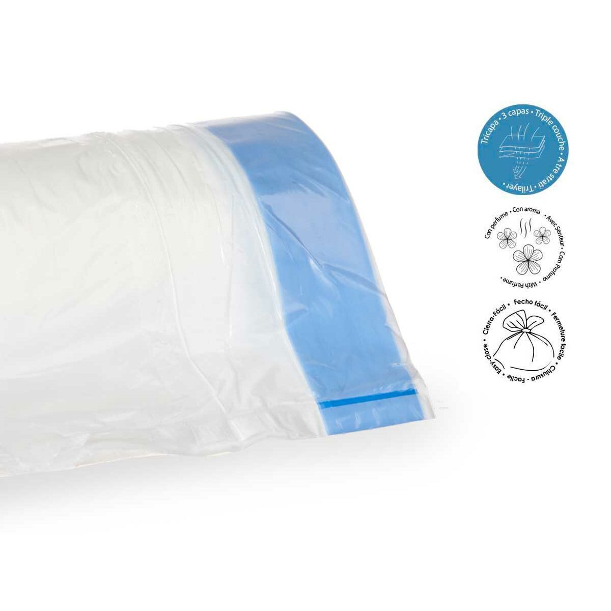 Sacos de Lixo Sabão de Marselha Fecho Automático Polietileno Branco 10 L (25 uds)