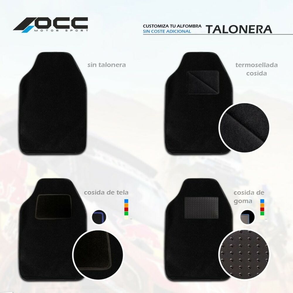 Tapete para o Carro OCC Motorsport OCCAL1080 Preto