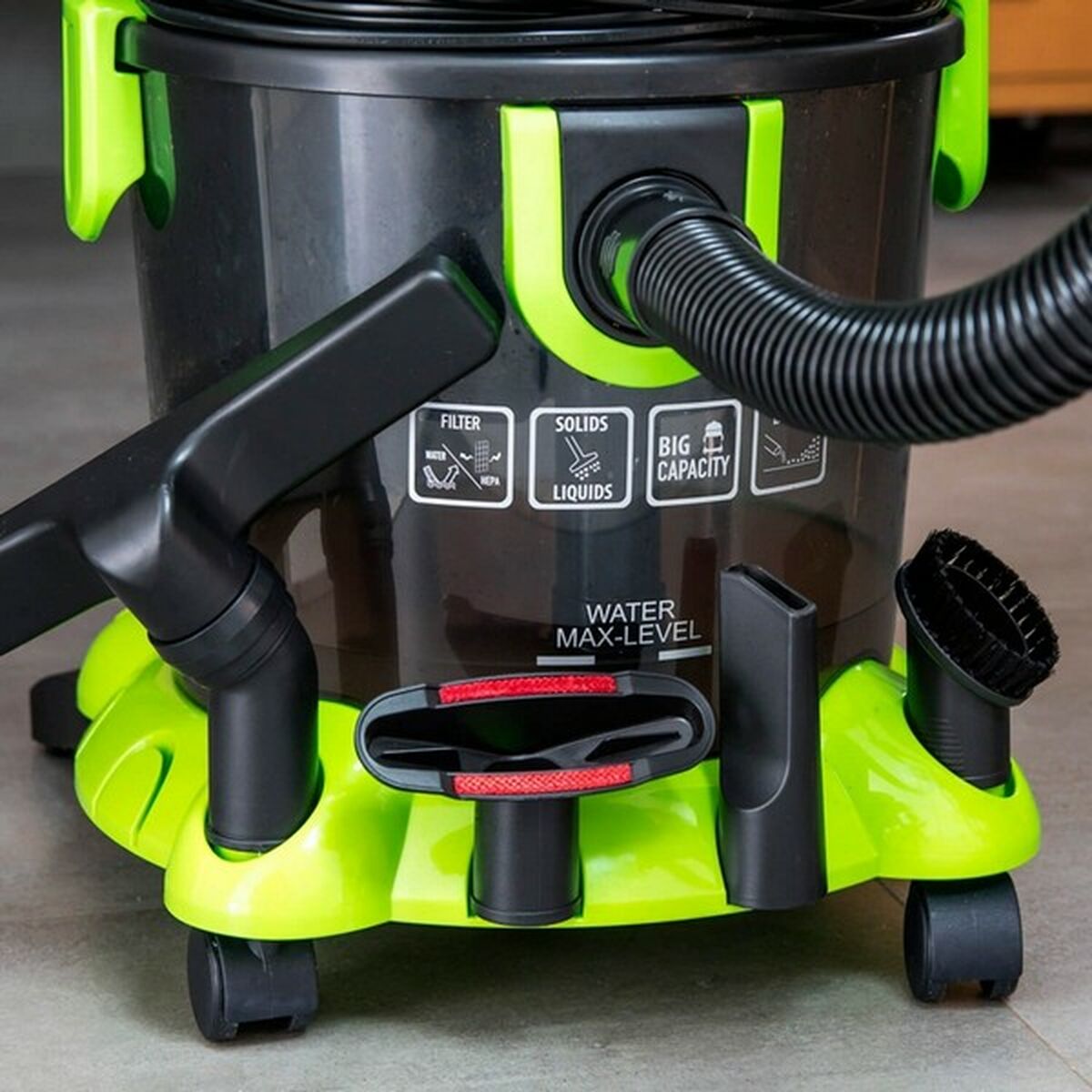 Aspiradora sin Bolsa Cecotec Conga Wet&Dry 1400W 15L Verde Negro