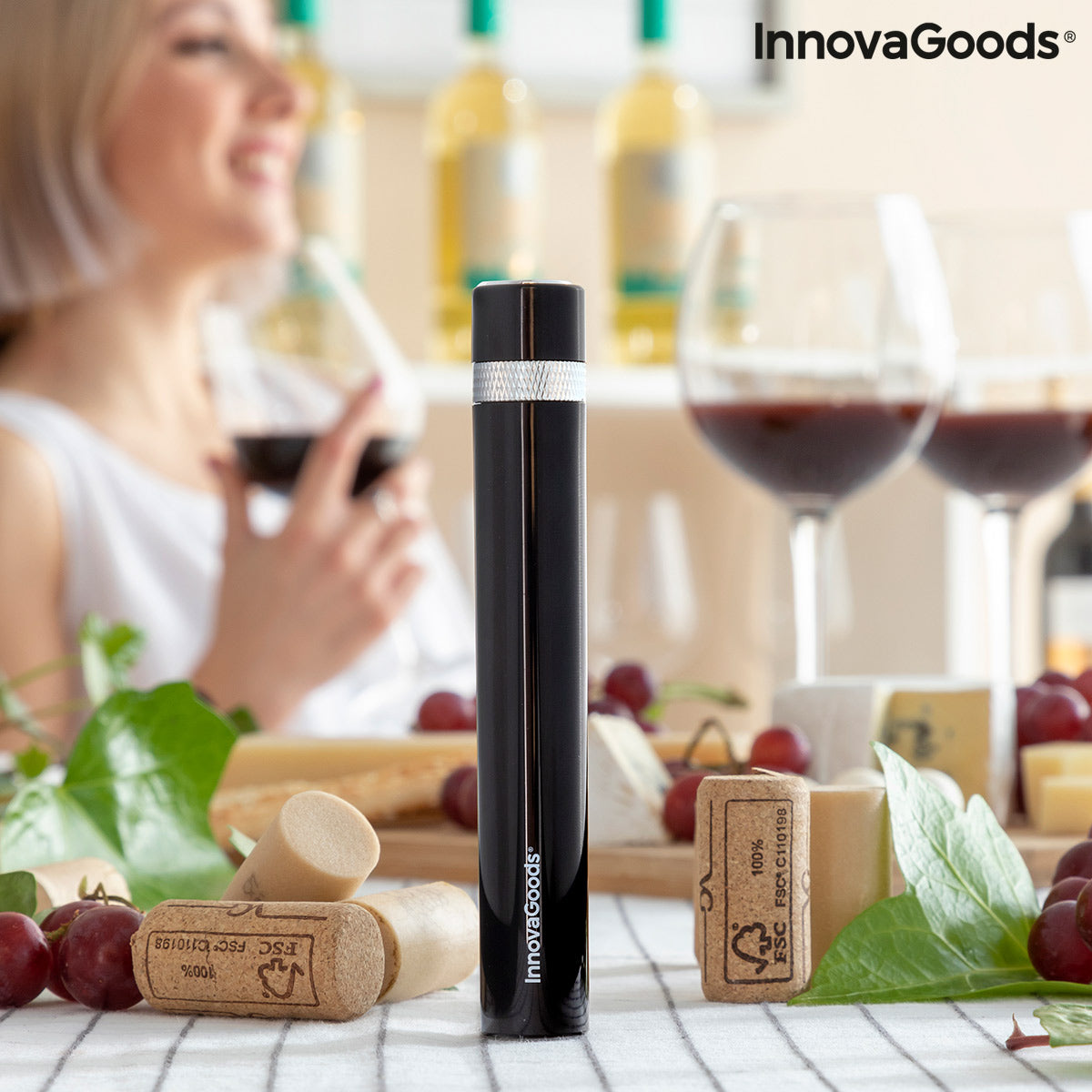 Saca-rolhas de Ar Pressurizado para Vinho Dewino InnovaGoods