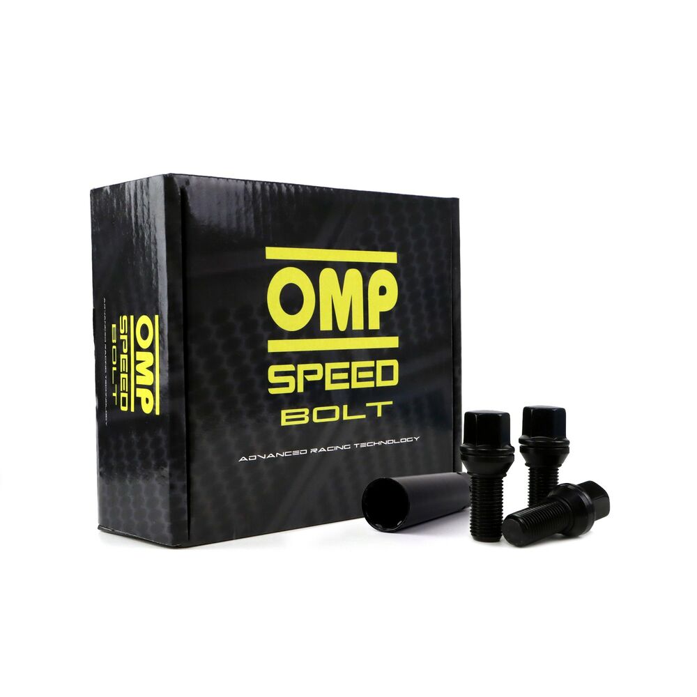 Set Porcas OMP 33 mm Preto M12 x 1,50