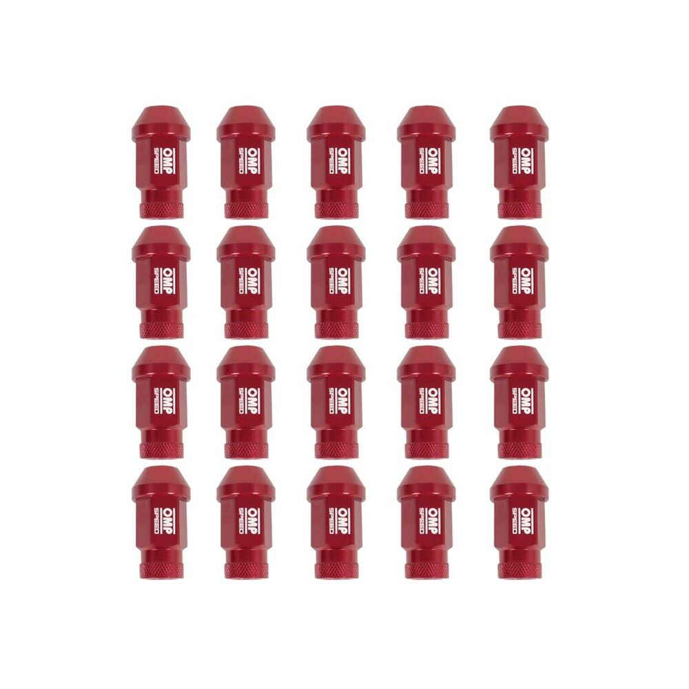 Set Porcas OMP 7075 Vermelho 20 uds M14 x 1,25