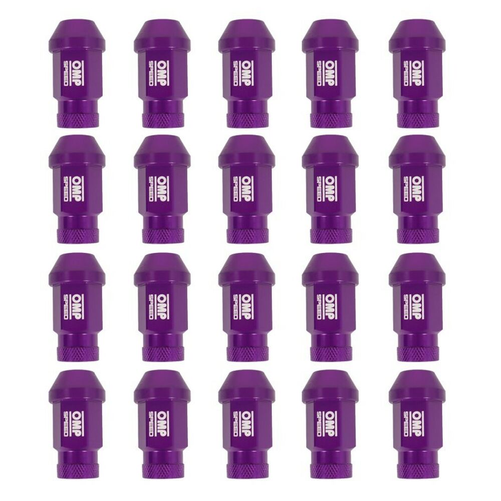 Set Porcas OMP 7075 Violeta 20 uds M14 x 1,25