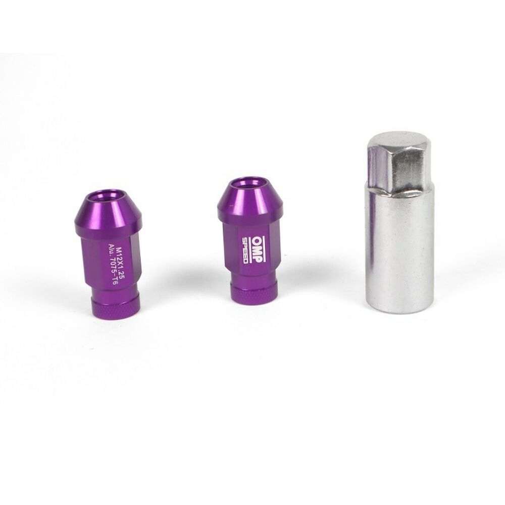 Set Porcas OMP 7075 Violeta 20 uds M14 x 1,25