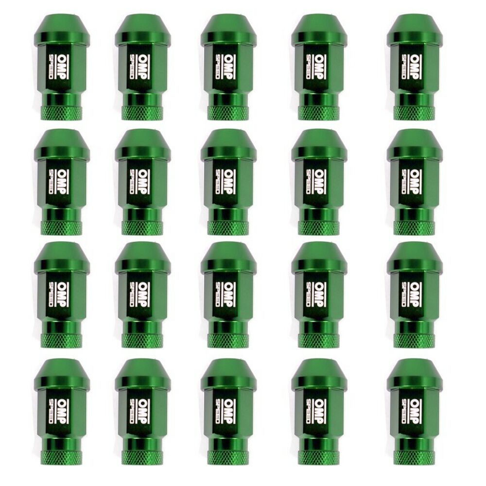 Set Porcas OMP 7075 Verde 20 uds M14 x 1,25