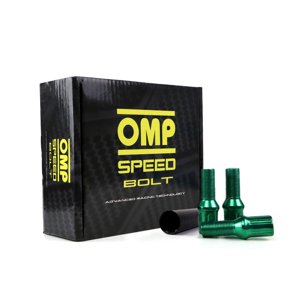 Set Porcas OMP 27 mm Verde 20 uds M12 x 1,25