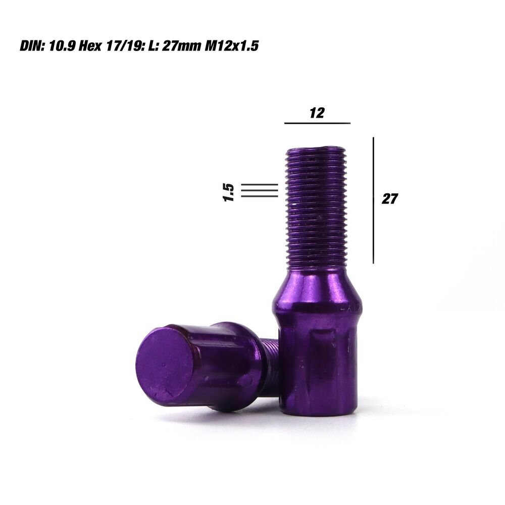 Set Porcas OMP 27 mm Violeta 20 uds M12 x 1,50