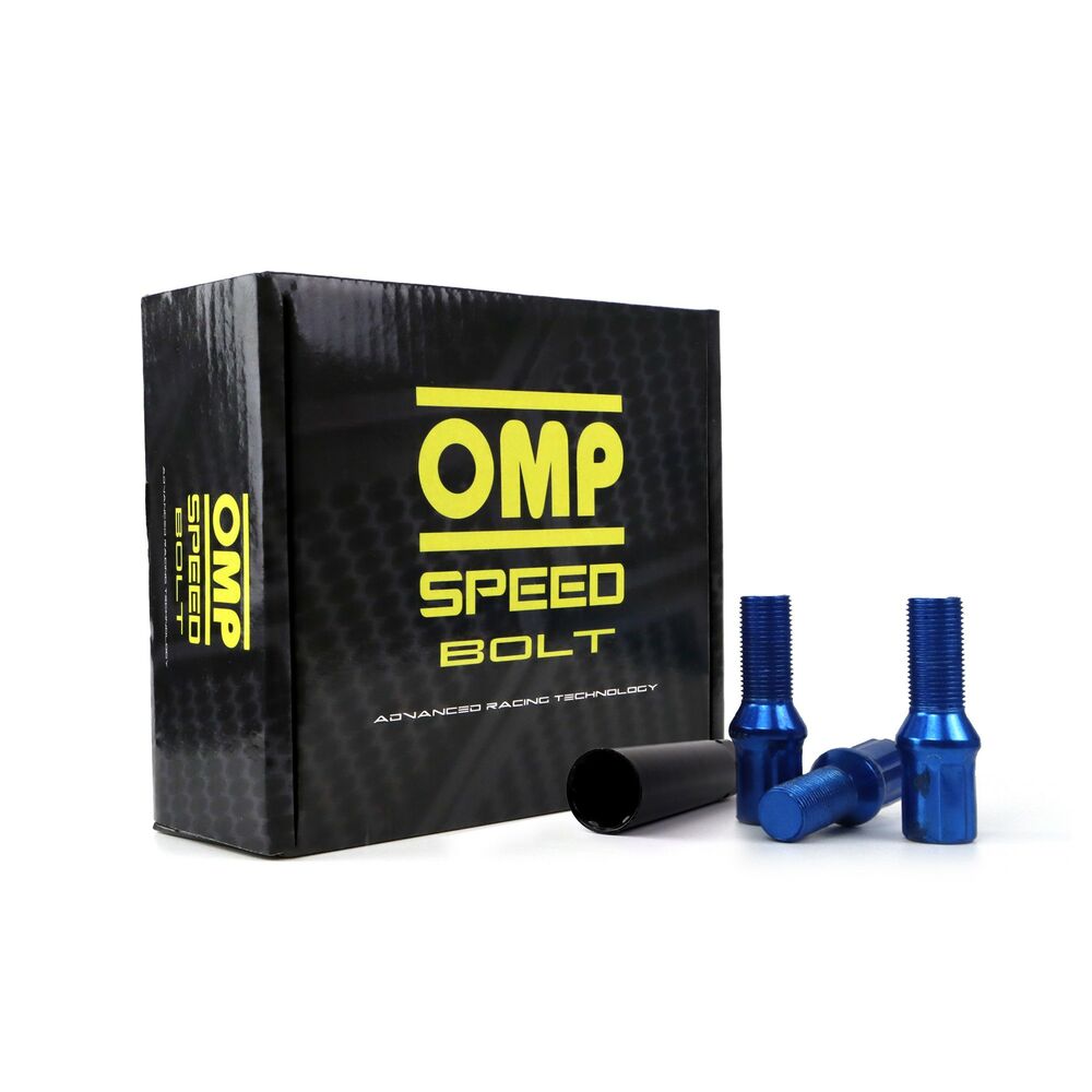 Set Porcas OMP 27 mm Azul 20 uds M14 x 1,25