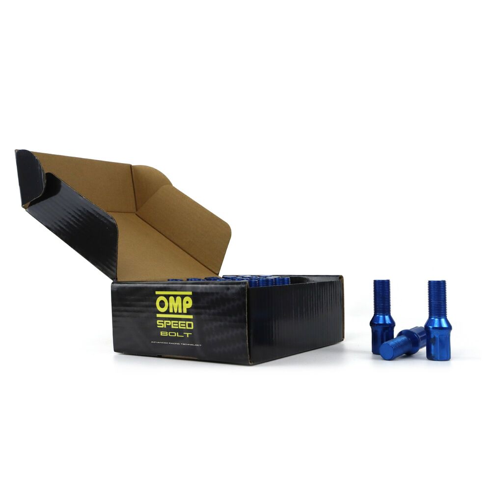 Set Porcas OMP 27 mm Azul 20 uds M14 x 1,25