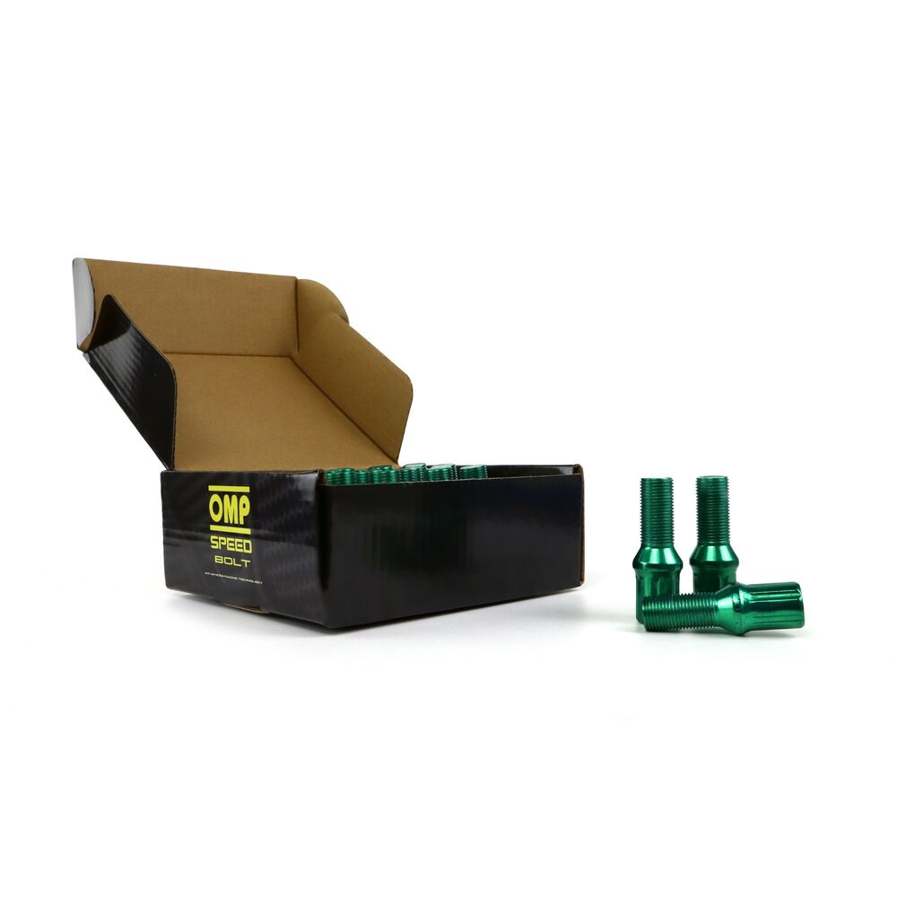 Set Porcas OMP 27 mm Verde 20 uds M14 x 1,25