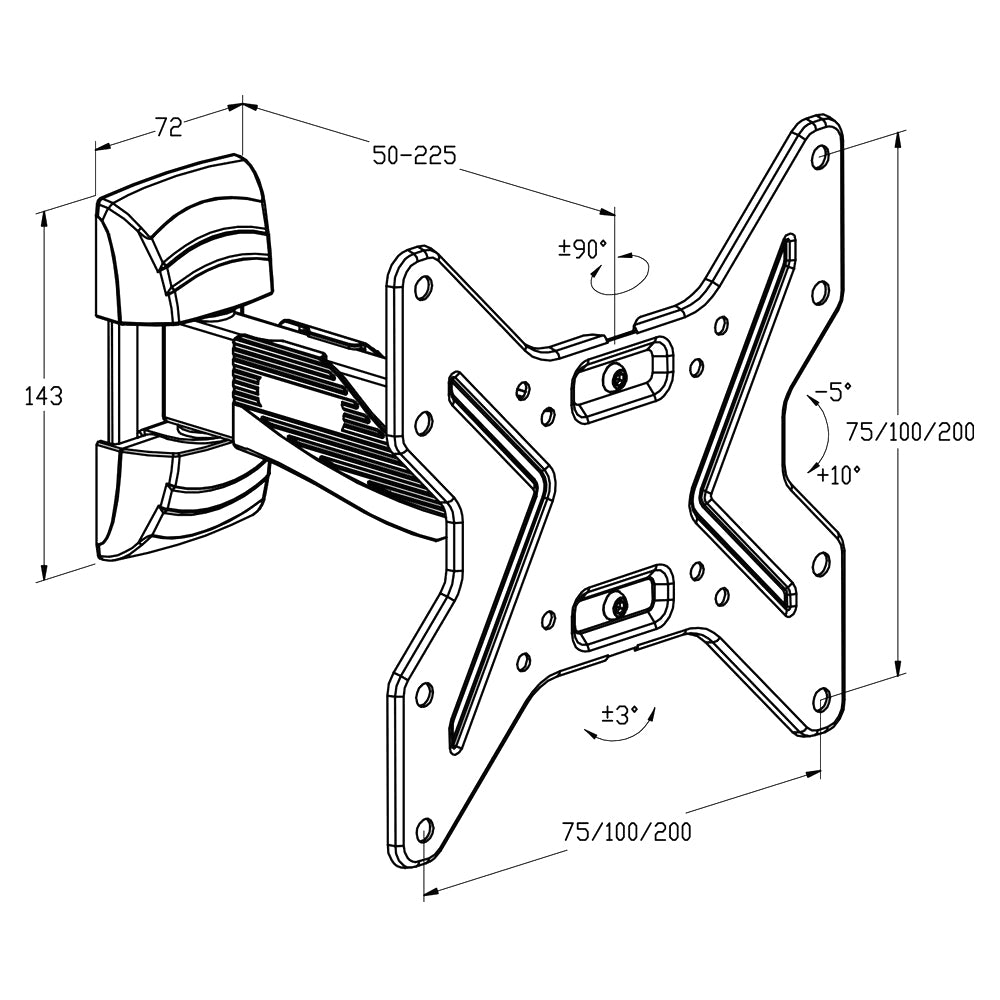 Suporte TV TM Electron 26"-40" 25 kg