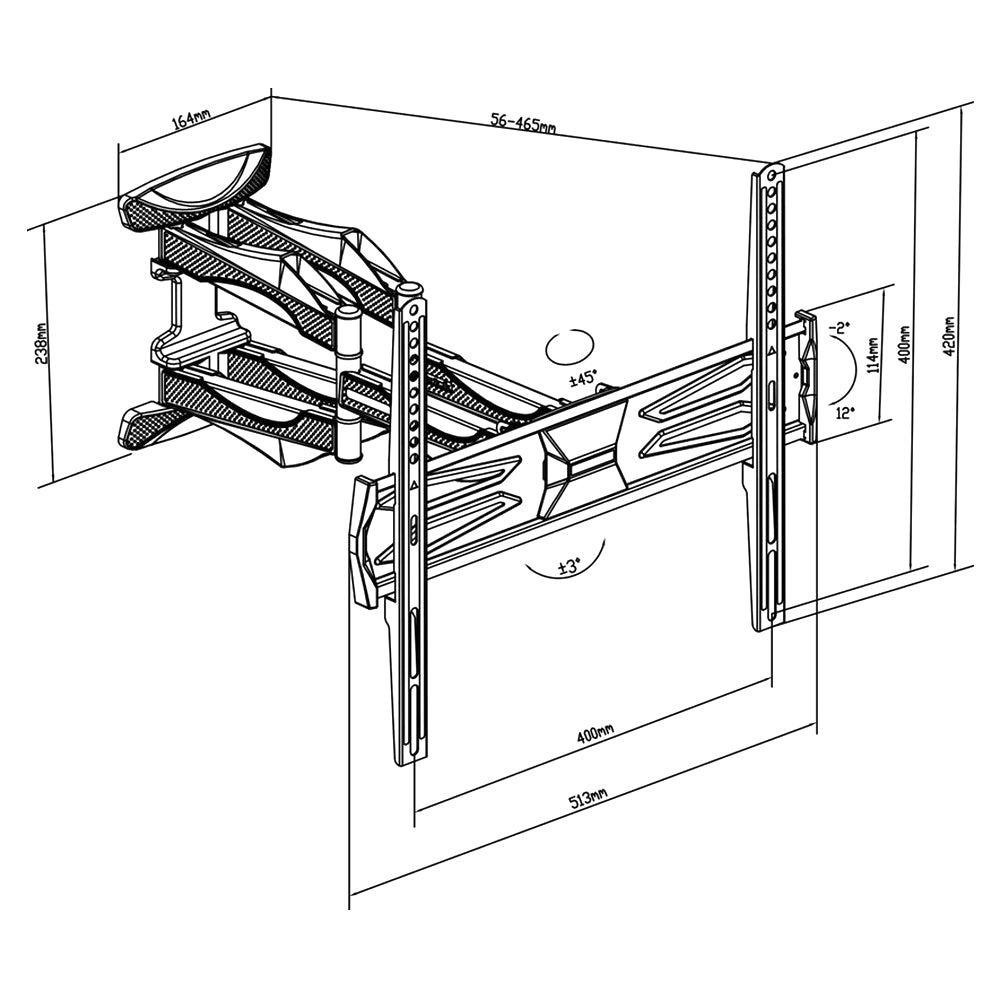 Suporte TV TM Electron 30 Kg 32"-60"