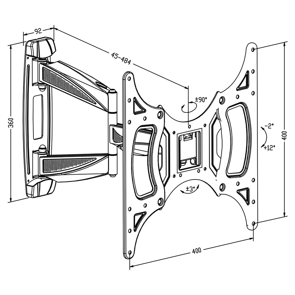 Suporte TV TM Electron 26"-50" 30 Kg