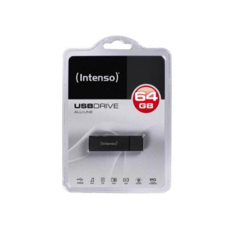 Memória USB e Micro USB INTENSO ALU LINE 64 GB Antracite 64 GB Memória USB